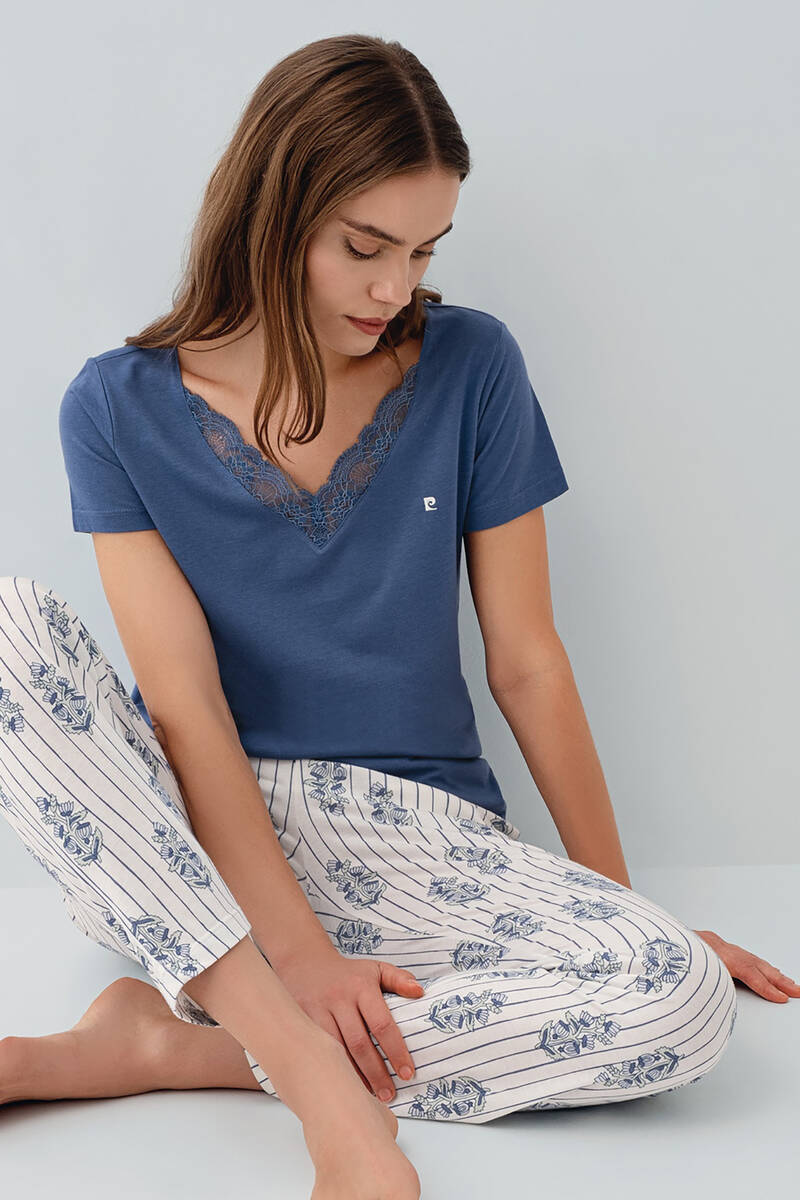 Pierre Cardin Kadın Lacivert Pijama Takım