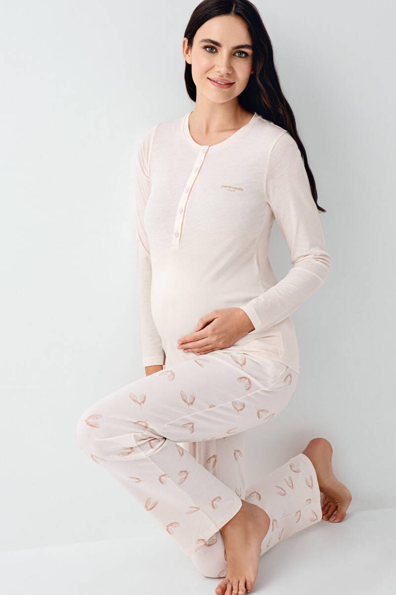 Pierre Cardin Kadın Pamuklu Kışlık Regular Fit Pembe Pijama Takımı PC9066-S-V1 - 1