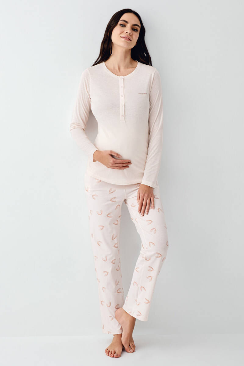 Pierre Cardin Kadın Pamuklu Kışlık Regular Fit Pembe Pijama Takımı PC9066-S-V1 - 2