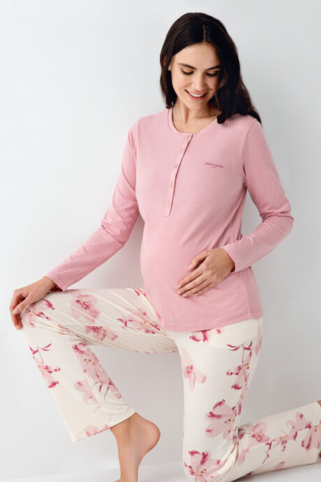 Pierre Cardin Kadın Kışlık Regular Fit Pembe Pijama Takımı PC9059-S-V1