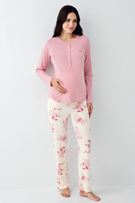 Pierre Cardin Kadın Kışlık Regular Fit Pembe Pijama Takımı PC9059-S-V1 (1)