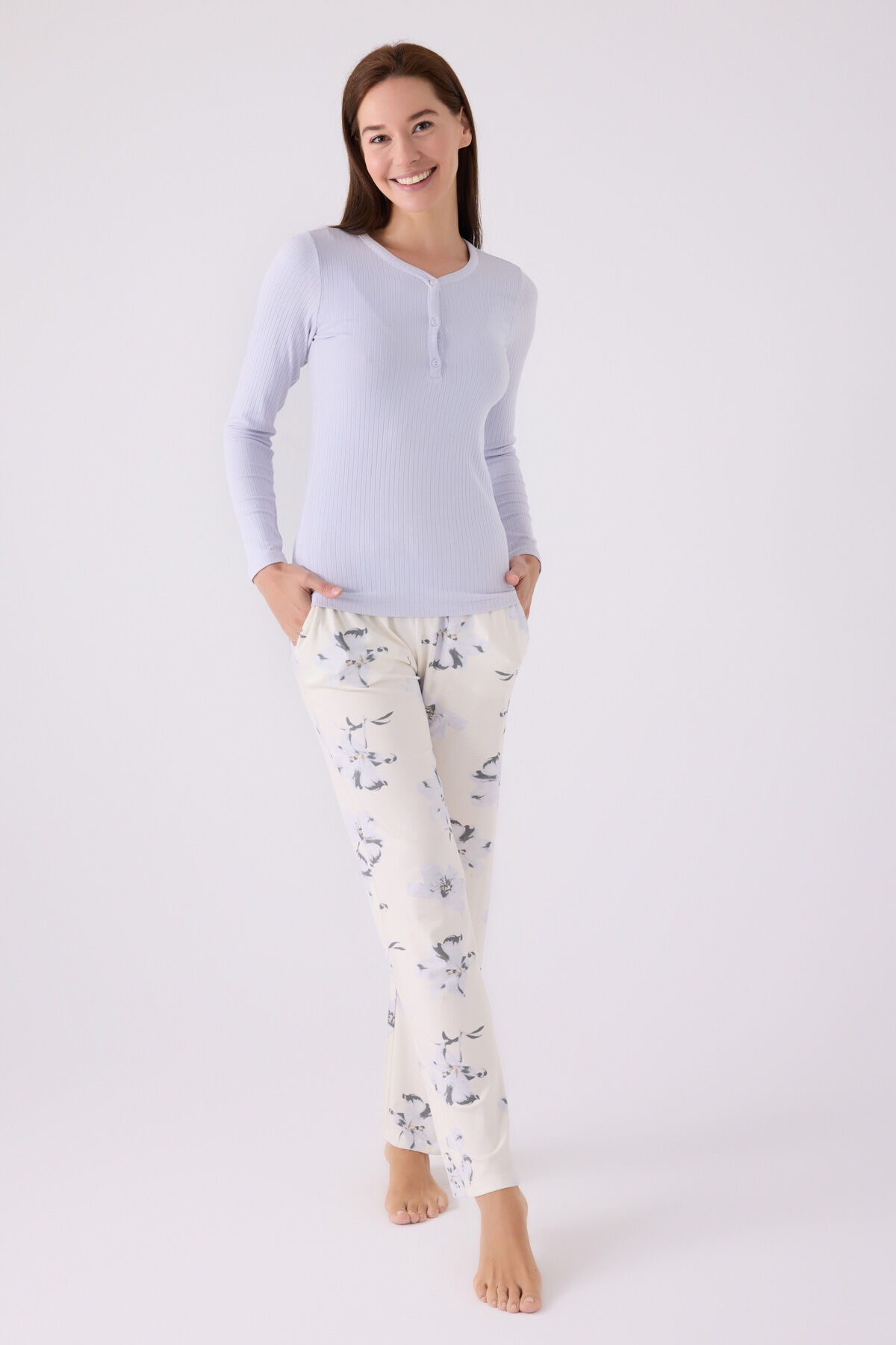 Pierre Cardin Kadın Mavi Pijama Takımı