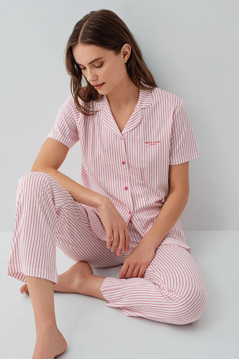 Pierre Cardin Kadın Pembe Gömlek Pijama Takım
