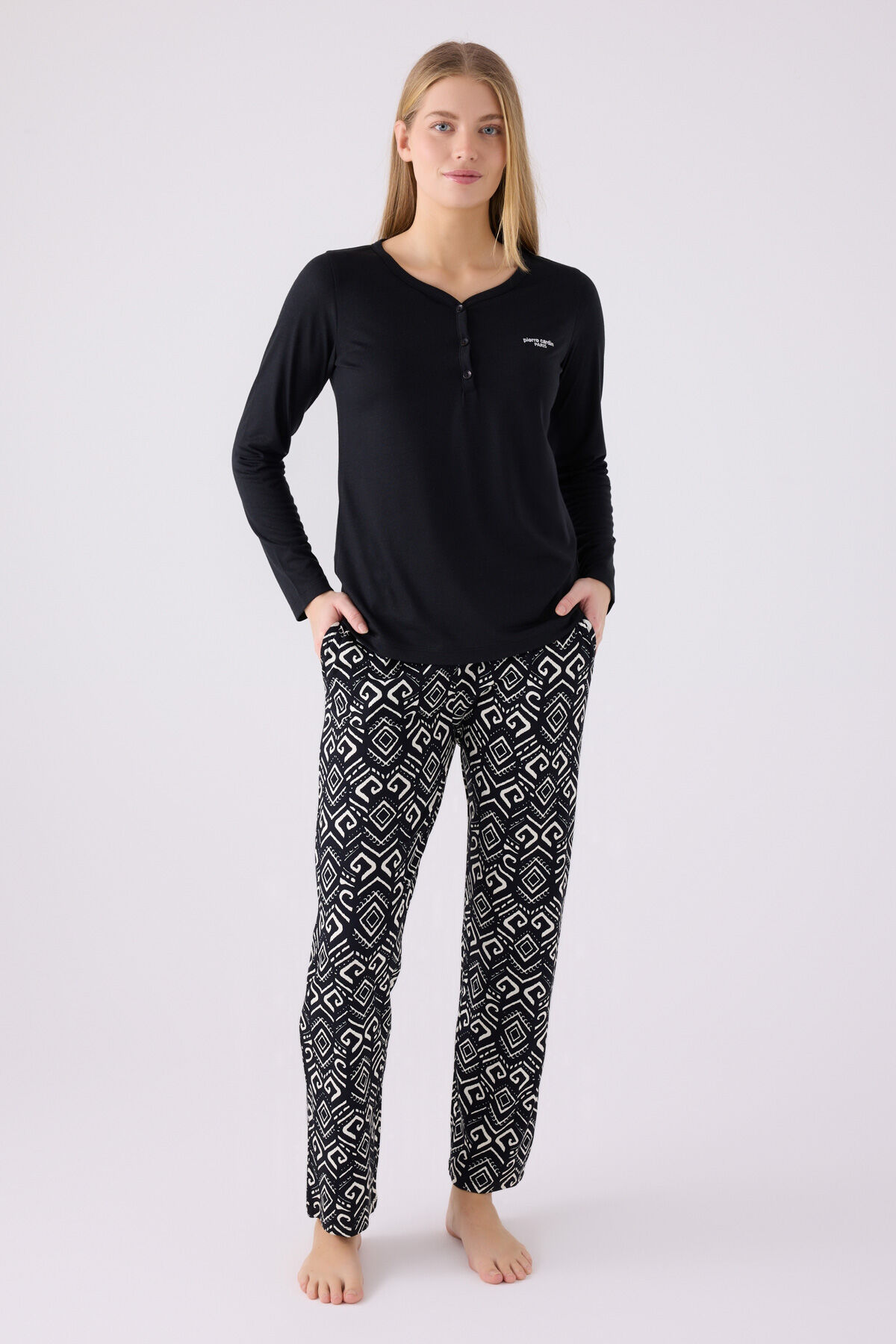 Pierre Cardin Kadın Siyah Pijama Takımı