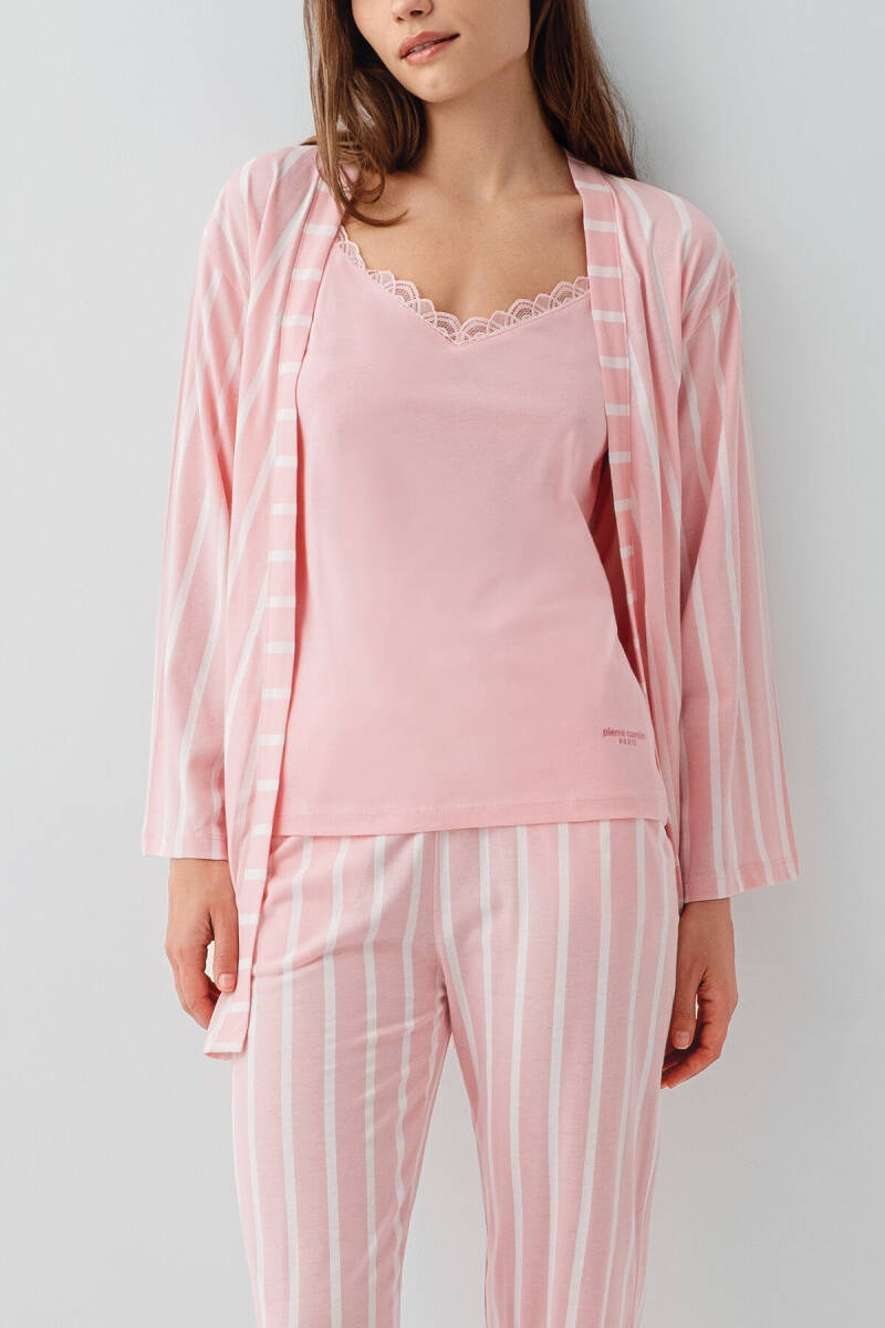 Pierre Cardin Kadın Pamuklu Bisiklet Yaka Nakışlı Yazlık Regular Fit Pembe Pijama Takımı PC9154-S-V2 - 5