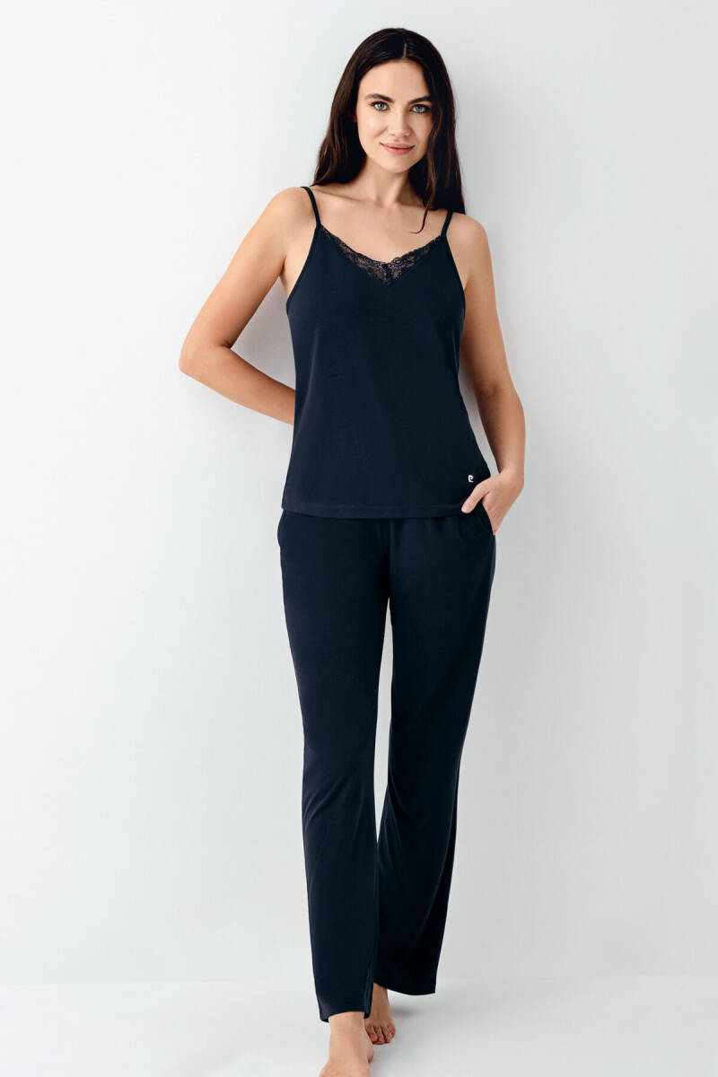 Pierre Cardin Kadın Pamuklu Kışlık Regular Fit Lacivert Sabahlık PC9108-S-V1 - 2