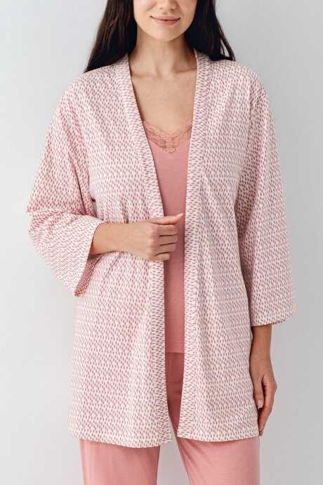 Pierre Cardin Kadın Pamuklu Kışlık Regular Fit Pembe Sabahlık PC9082-S-V1 - 4
