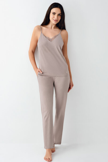 Pierre Cardin Kadın Pamuklu Kışlık Regular Fit Kahverengi Sabahlık PC9099-S-V1 - 1