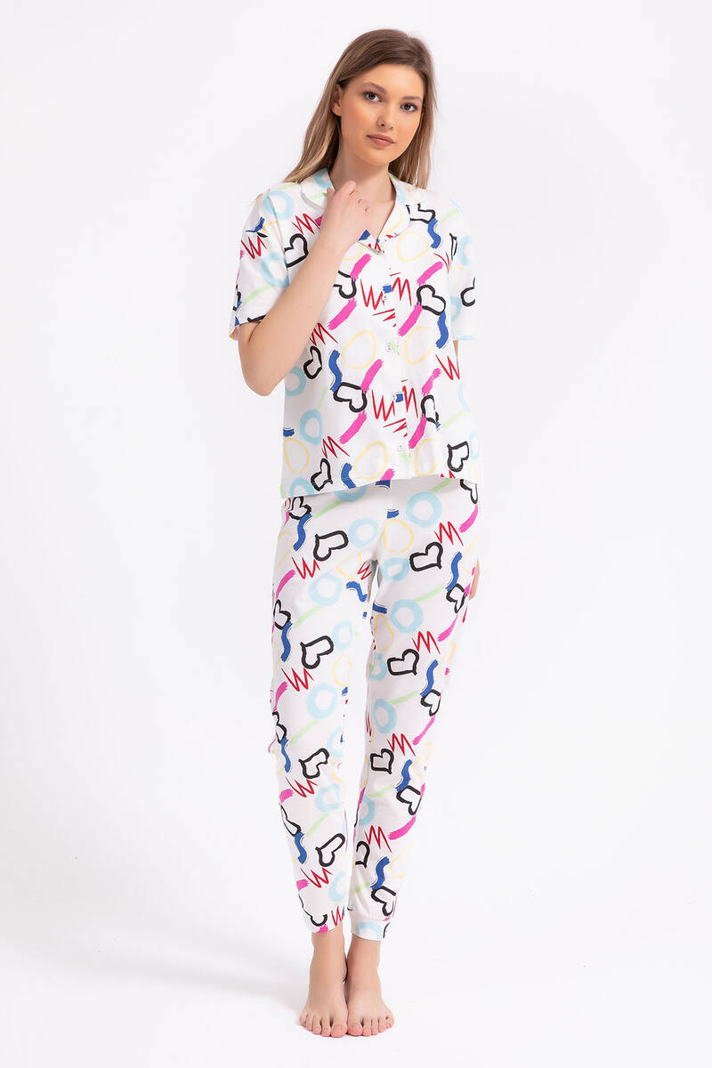 RolyPoly - Rolyply Love Krem Kadın Gömlek Pijama Takımı