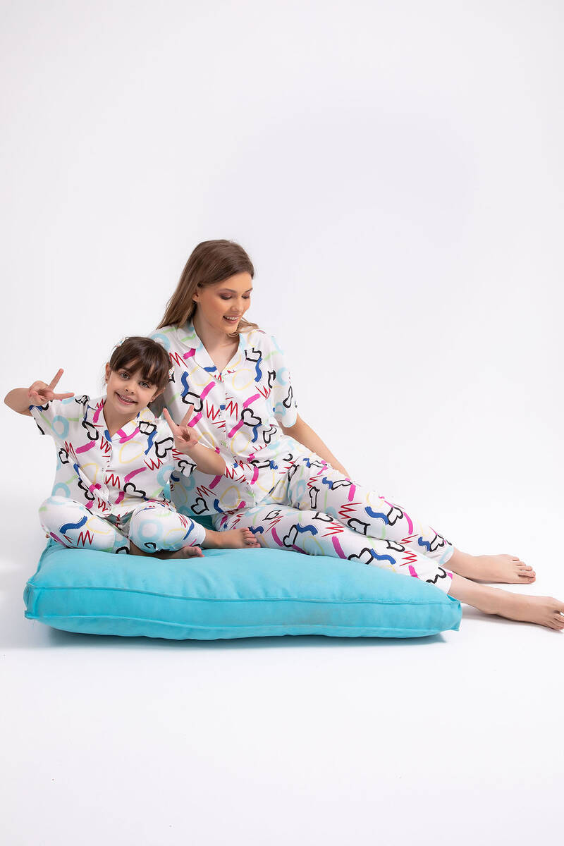 RolyPoly - Rolyply Love Krem Kız Çocuk Gömlek Pijama Takımı (1)