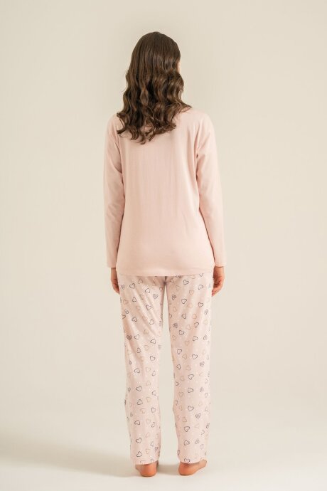 Rolypoly Anne Kız %100 Pamuk Who Needs A Hug Pembe Uzun Kol Pijama Takım RP3902-A-V1 - 7
