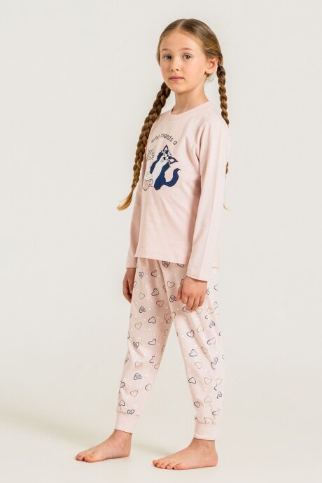 Rolypoly Anne Kız Who Needs A Hug Pembe Uzun Kol Pijama Takım RP3902-A-V1 (1)