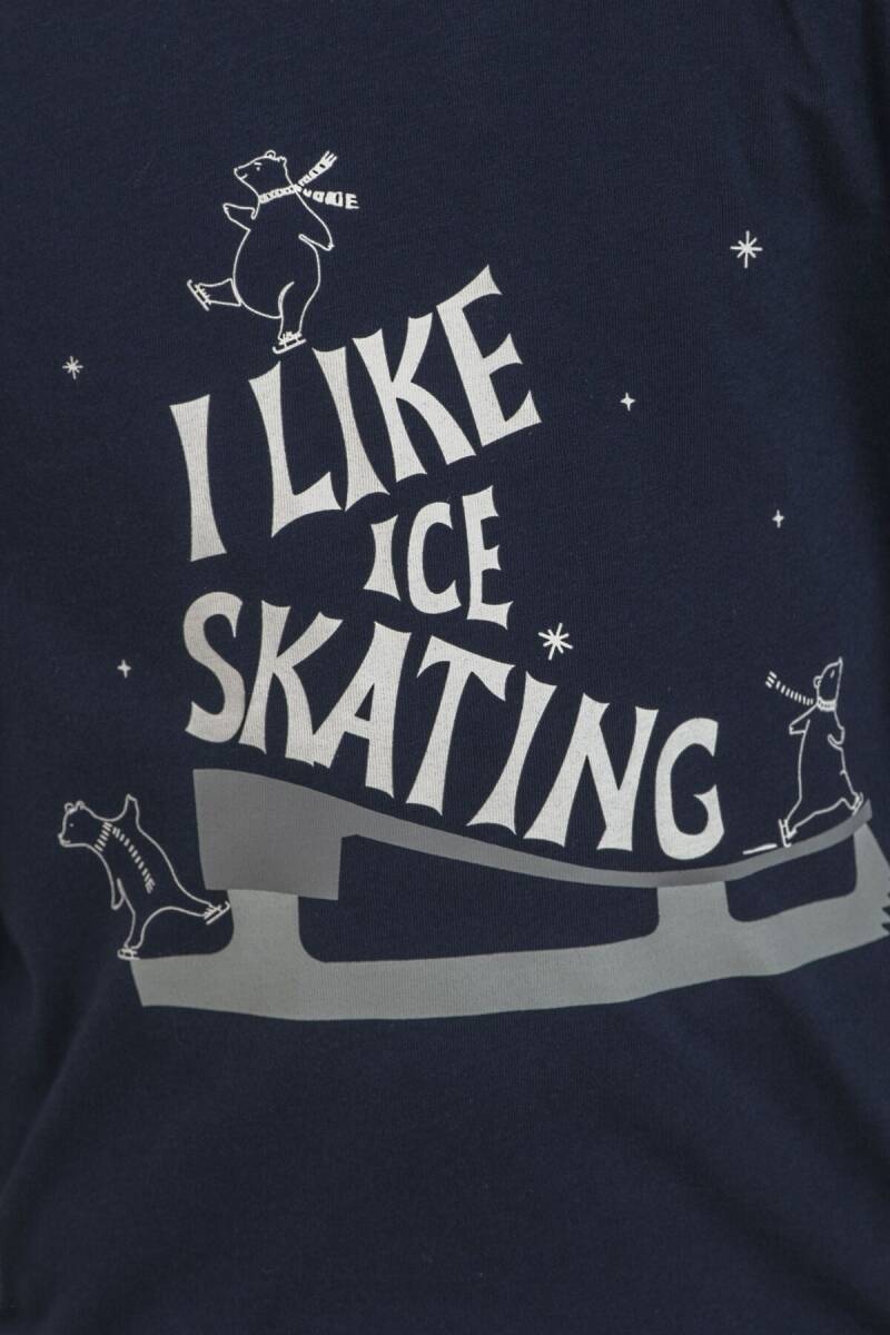 Rolypoly Baba Oğul %100 Pamuk I Like Ice Skating Lacivert Uzun Kol Pijama Takım RP3864-A-V1 - 4