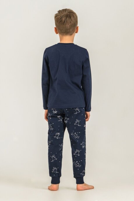 Rolypoly Baba Oğul %100 Pamuk I Like Ice Skating Lacivert Uzun Kol Pijama Takım RP3864-A-V1 - 5