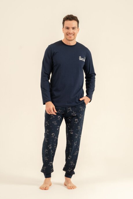 Rolypoly Baba Oğul %100 Pamuk I Like Ice Skating Lacivert Uzun Kol Pijama Takım RP3864-A-V1 - 6