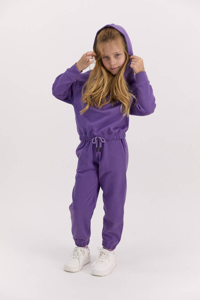 RolyPoly - RolyPoly Basic Violet Kız Çocuk Eşofman Takımı