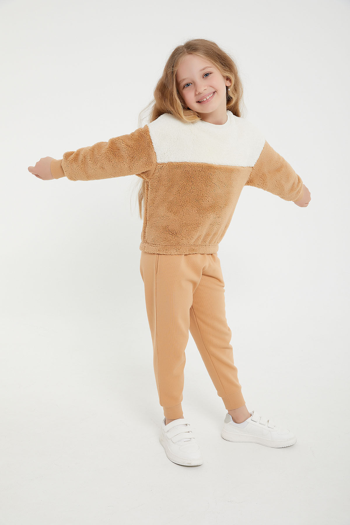 RolyPoly - RolyPoly Camel Kız Çocuk Polar Eşofman Takım