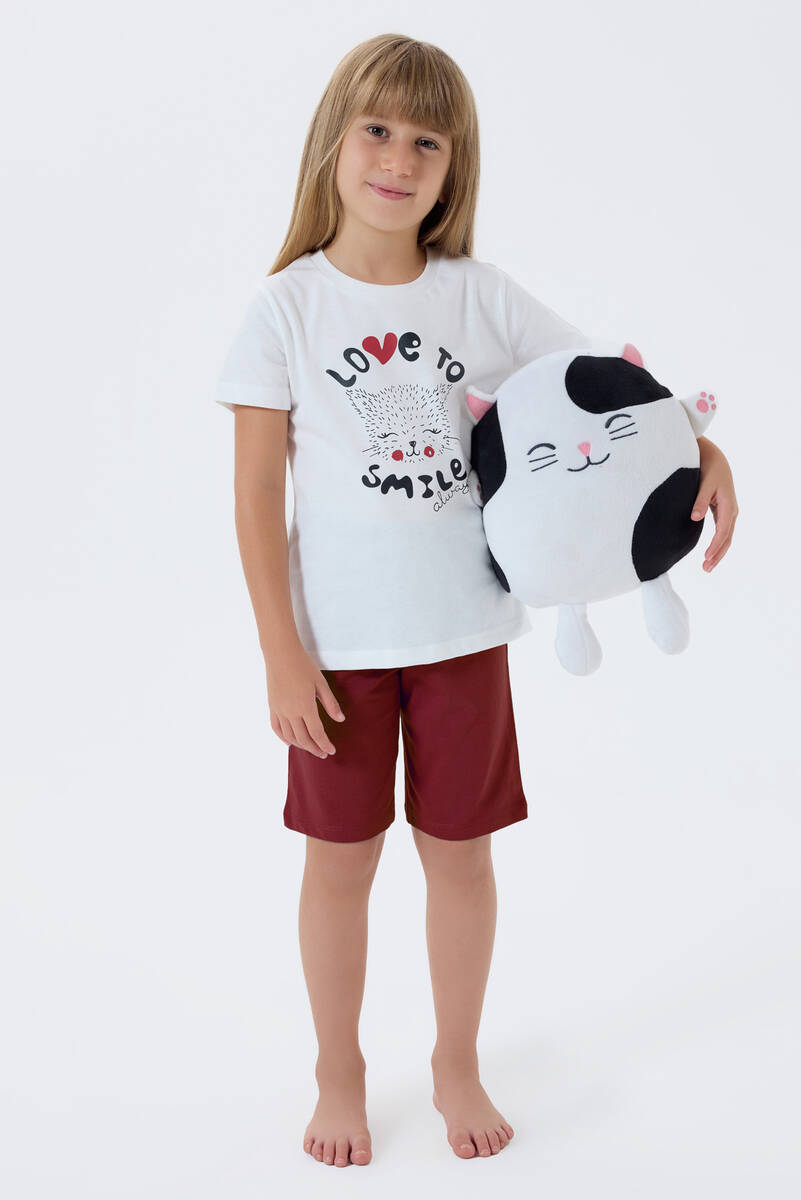 RolyPoly ÇOCUK KIZ BEYAZ-KIRMIZI KCPKapri Takım RolyPoly ÇOCUK KIZ BEYAZ-KIRMIZI KCPKapri Takım