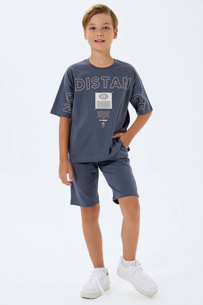 Rolypoly Erkek Çocuk Antrasit Bermuda Takım