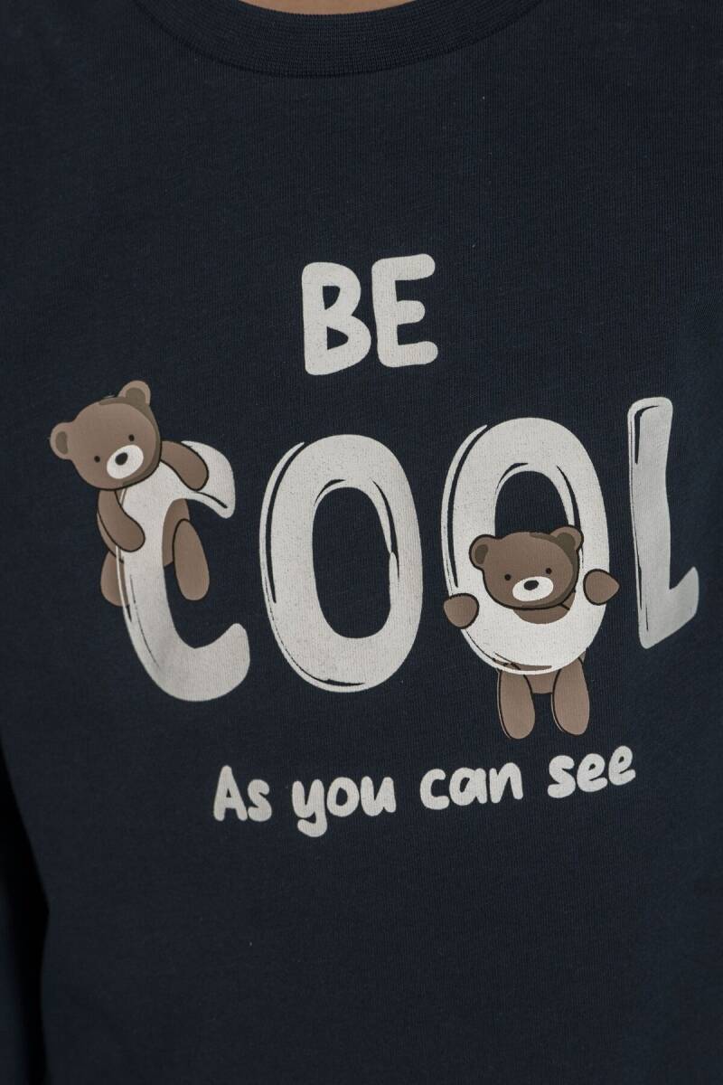 Rolypoly Erkek Çocuk %100 Pamuk Be Cool Lacivert Uzun Kol Pijama Takım RP3870-C-V1 - 3