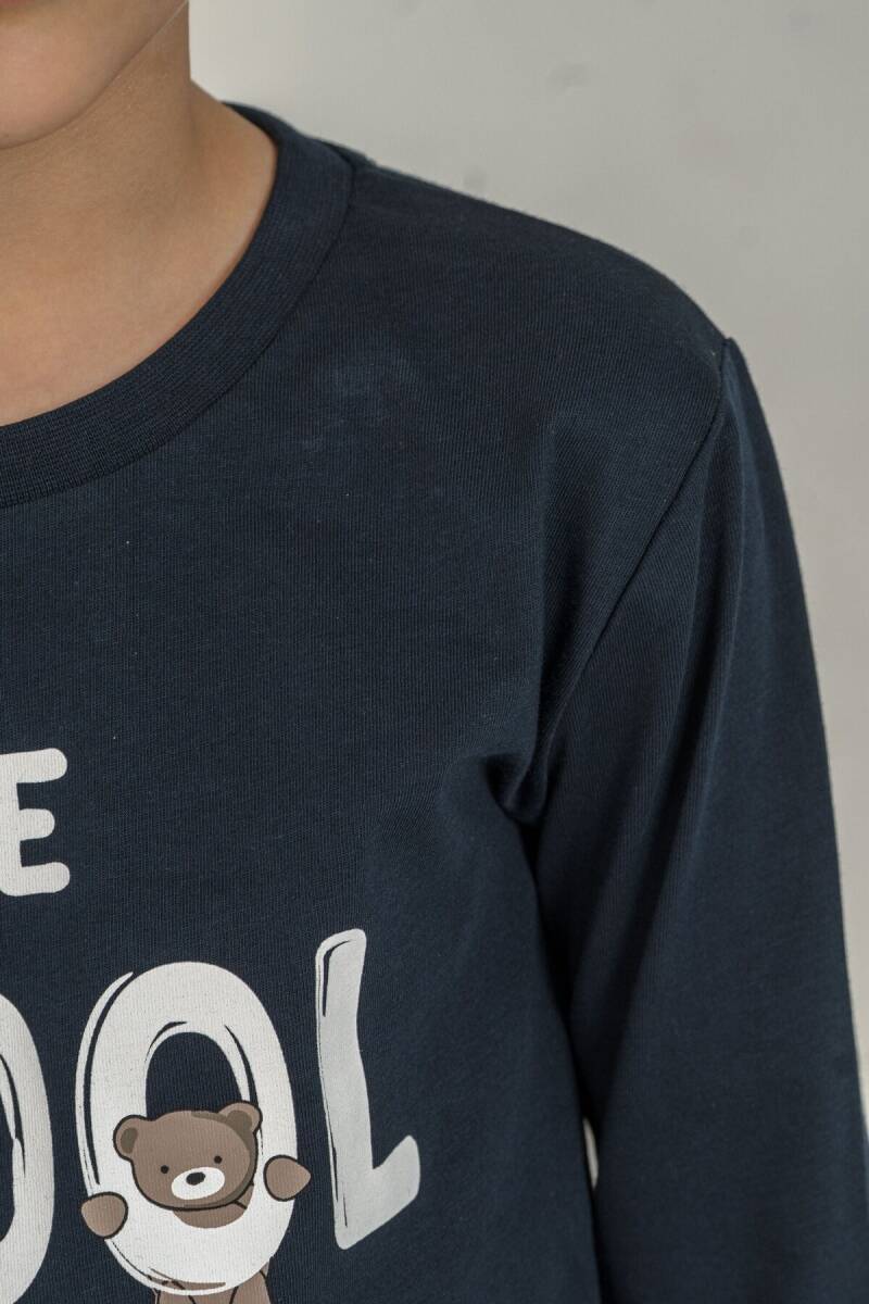 Rolypoly Erkek Çocuk %100 Pamuk Be Cool Lacivert Uzun Kol Pijama Takım RP3870-C-V1 - 6
