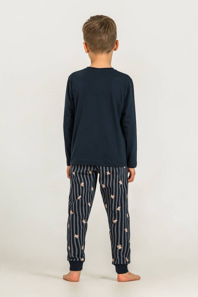 Rolypoly Erkek Çocuk %100 Pamuk Be Cool Lacivert Uzun Kol Pijama Takım RP3870-C-V1 - 4