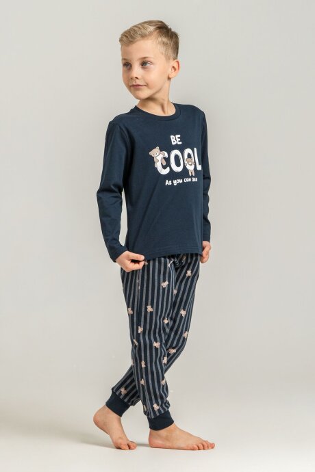 Rolypoly Erkek Çocuk %100 Pamuk Be Cool Lacivert Uzun Kol Pijama Takım RP3870-C-V1 - 7