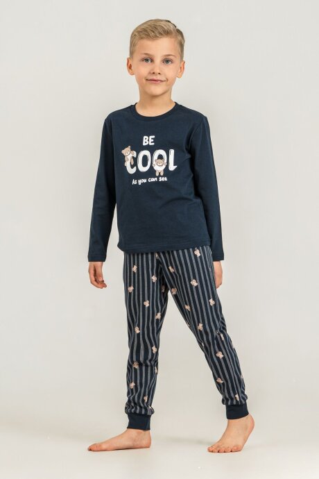 Rolypoly Erkek Çocuk Be Cool Lacivert Uzun Kol Pijama Takım RP3870-C-V1 (1)