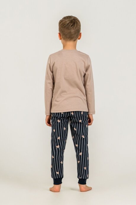 Rolypoly Erkek Çocuk %100 Pamuk Be Cool Sarı Uzun Kol Pijama Takım RP3870-C-V2 - 4