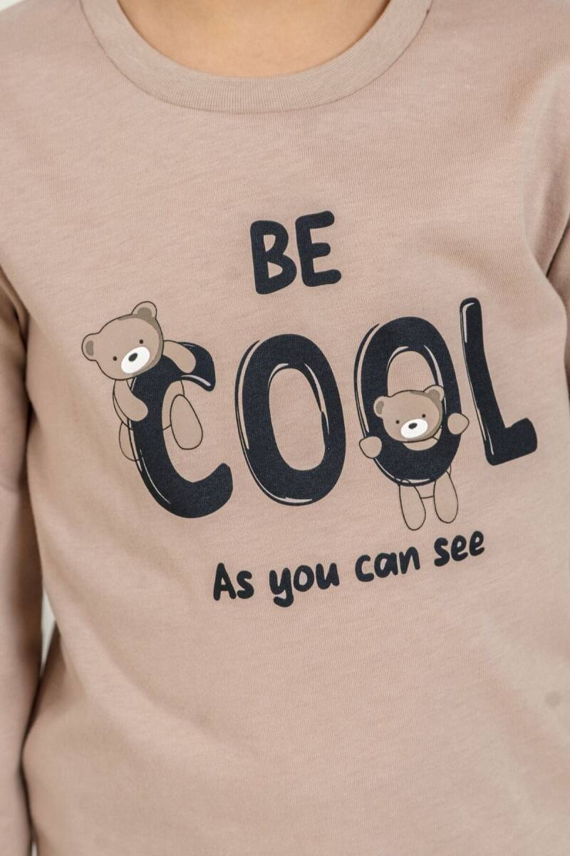 Rolypoly Erkek Çocuk %100 Pamuk Be Cool Sarı Uzun Kol Pijama Takım RP3870-C-V2 - 3