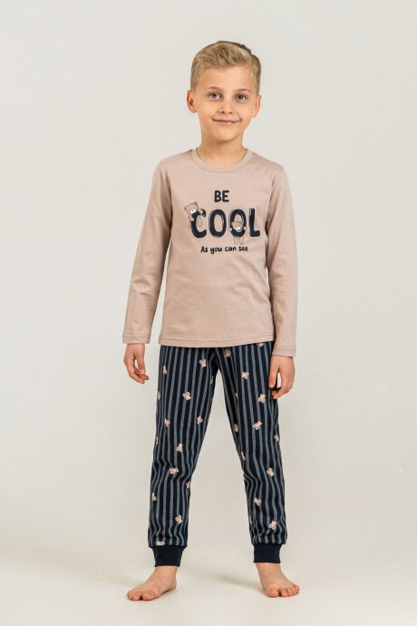 Rolypoly Erkek Çocuk %100 Pamuk Be Cool Sarı Uzun Kol Pijama Takım RP3870-C-V2 - 6