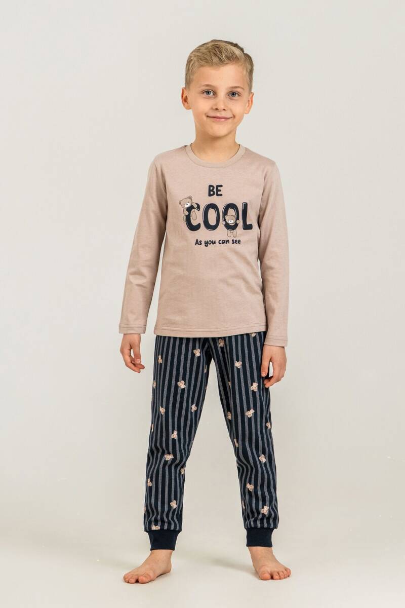 Rolypoly Erkek Çocuk %100 Pamuk Be Cool Sarı Uzun Kol Pijama Takım RP3870-C-V2 - 6