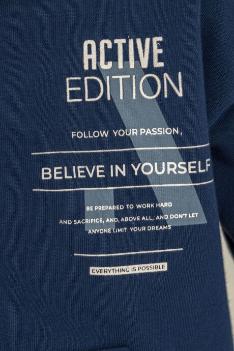 Rolypoly Erkek Çocuk Believe In Yourself Lacivert Eşofman Takımı RP3882-C-V3 - 3