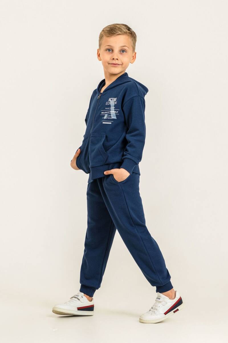 Rolypoly Erkek Çocuk Believe In Yourself Lacivert Eşofman Takımı RP3882-C-V3 - 8