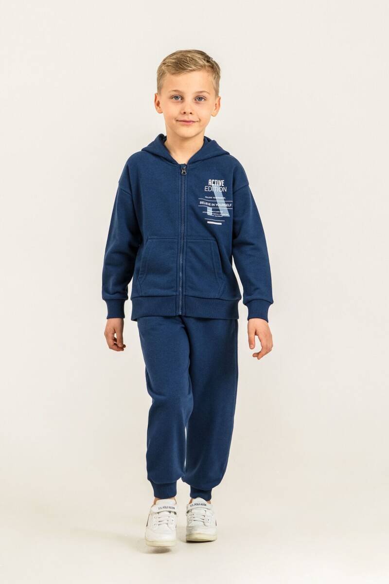 Rolypoly Erkek Çocuk Believe In Yourself Lacivert Eşofman Takımı RP3882-C-V3 - 1