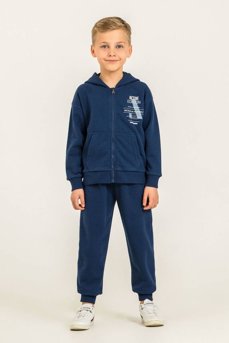 Rolypoly Erkek Çocuk Believe In Yourself Lacivert Eşofman Takımı RP3882-C-V3 - 7