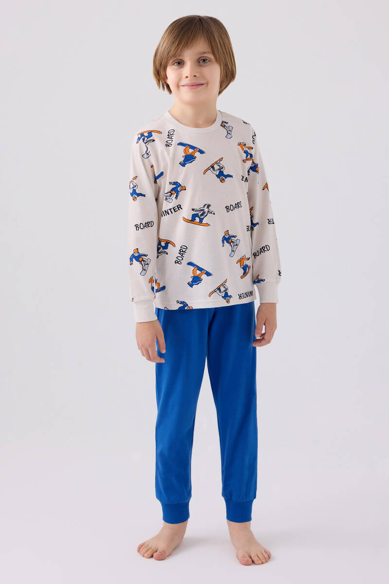 Rolypoly Erkek Çocuk Mavi Pijama Takımı