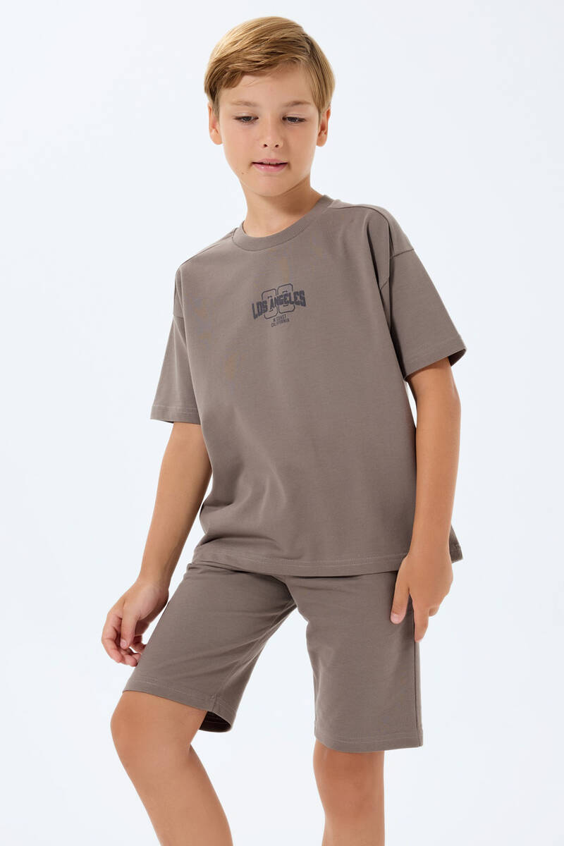 Rolypoly Erkek Çocuk %100 Pamuk Bermuda Takım RP3729-C-V2