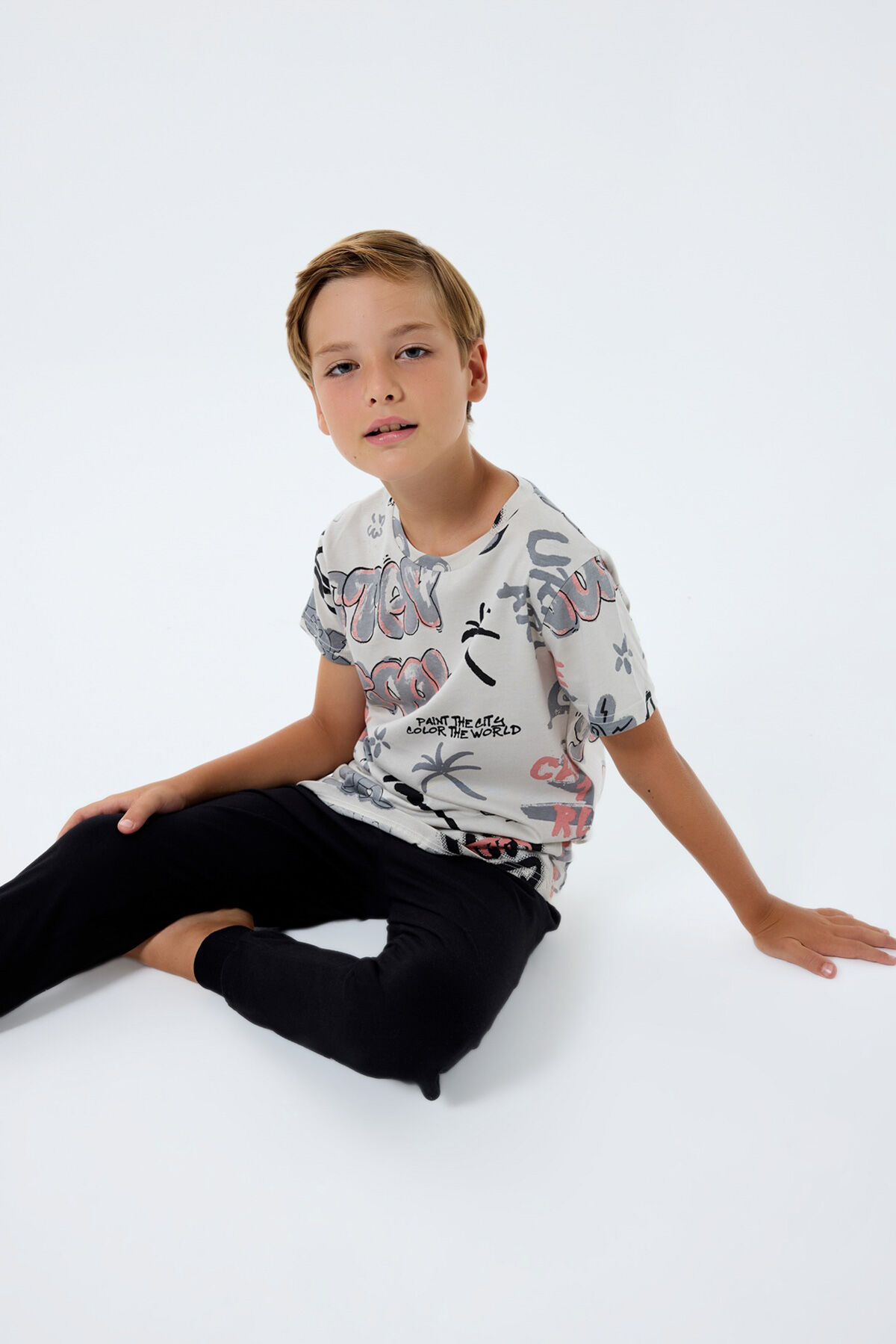 Rolypoly Erkek Çocuk Gri Pijama Takım