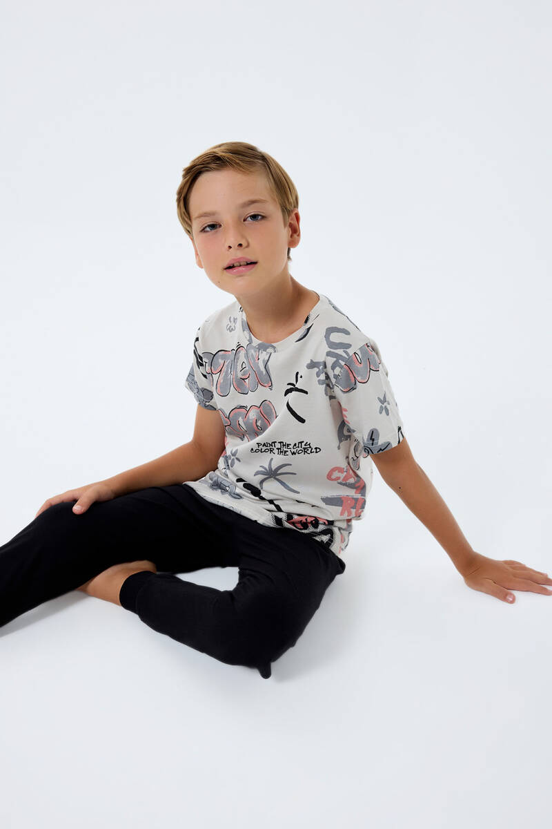 Rolypoly Erkek Çocuk Gri Pijama Takım