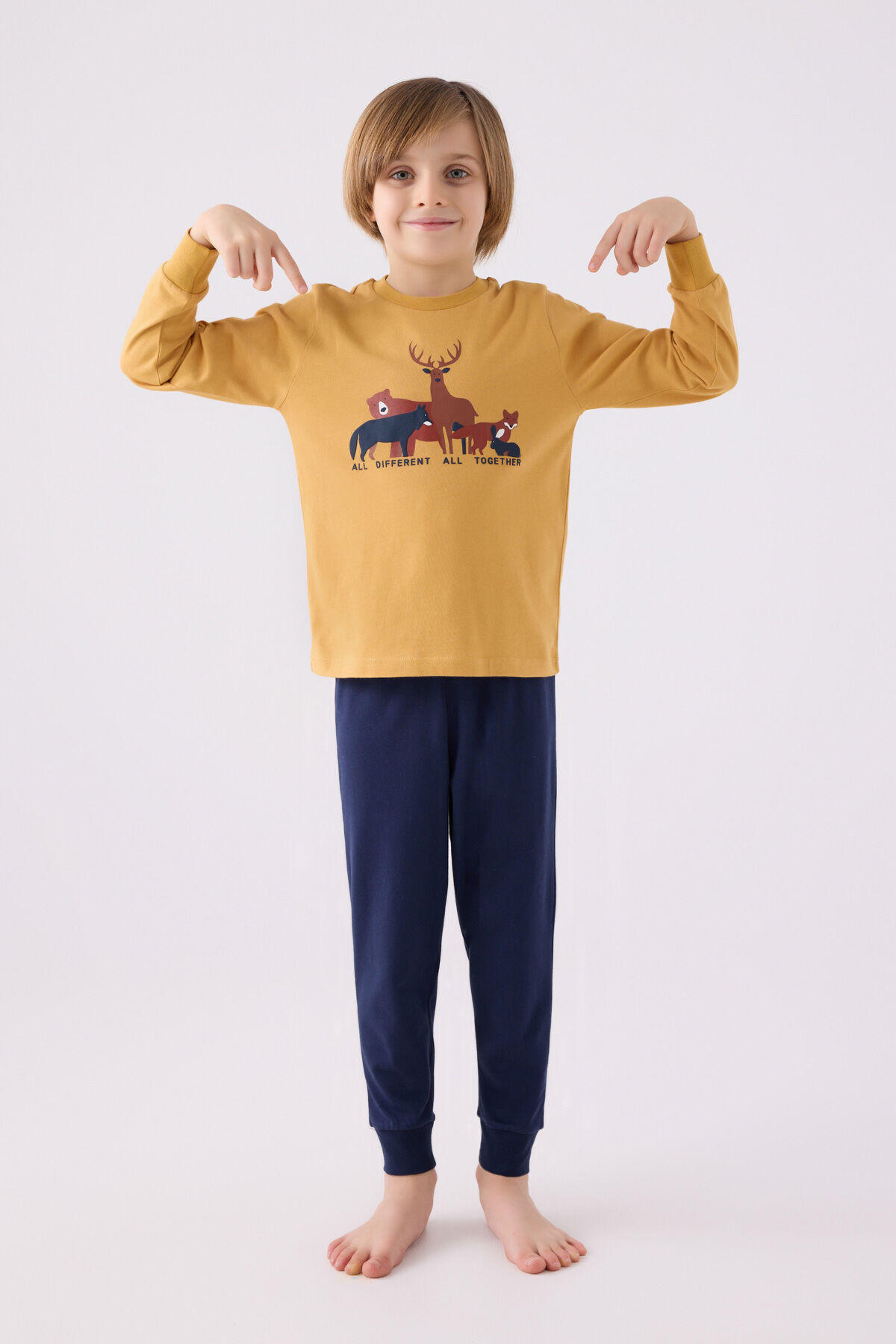 Rolypoly Erkek Çocuk Sarı Pijama Takımı