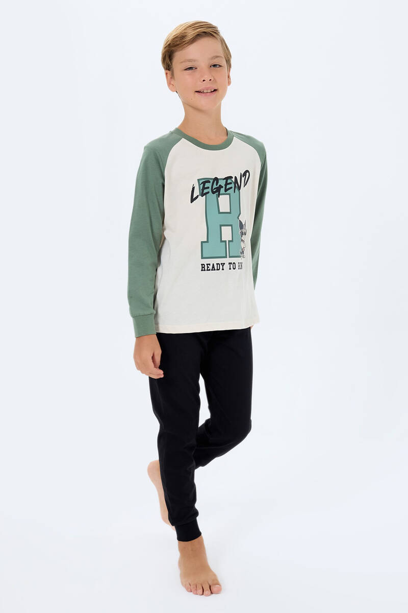 Rolypoly Erkek Çocuk Beyaz Pijama Takım