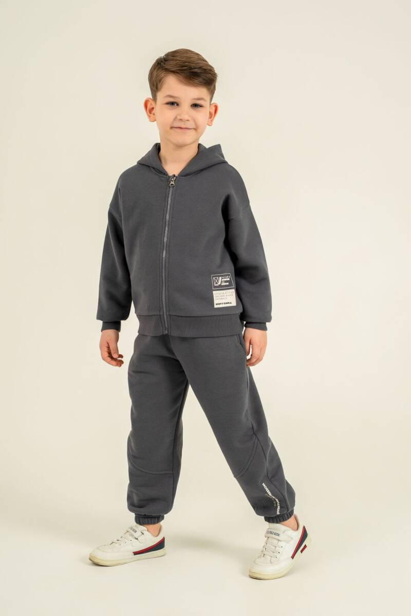 Rolypoly Erkek Çocuk Keep It Simple Gri Eşofman Takımı RP3881-C-V2 - 1