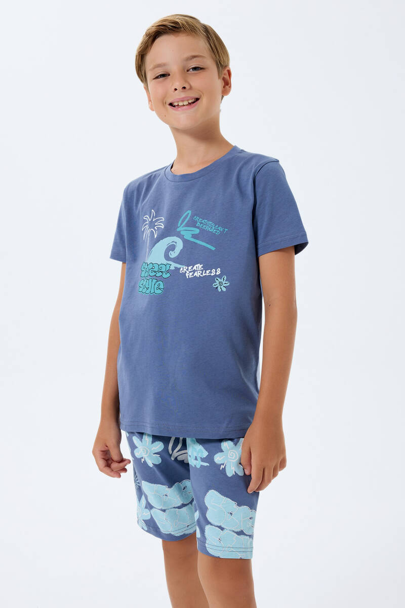 Rolypoly Erkek Çocuk Lacivert Bermuda Takım