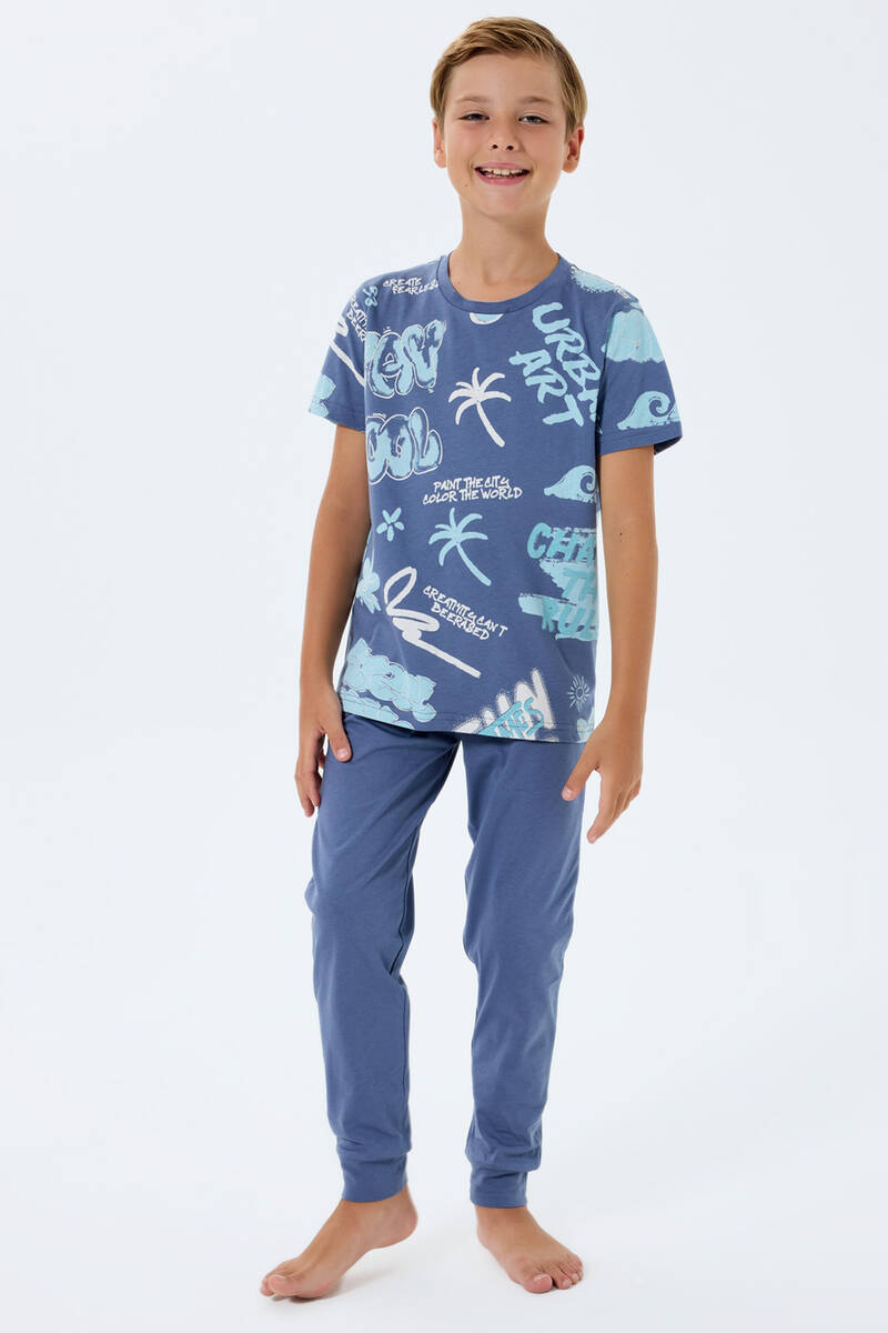 Rolypoly Erkek Çocuk Lacivert Pijama Takım