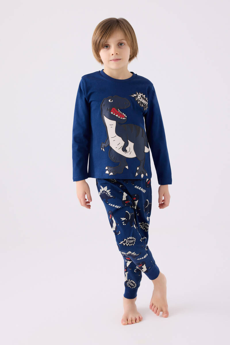 Rolypoly Erkek Çocuk Lacivert Uzun Kol Pijama Takım Rolypoly Erkek Çocuk Lacivert Uzun Kol Pijama Takım