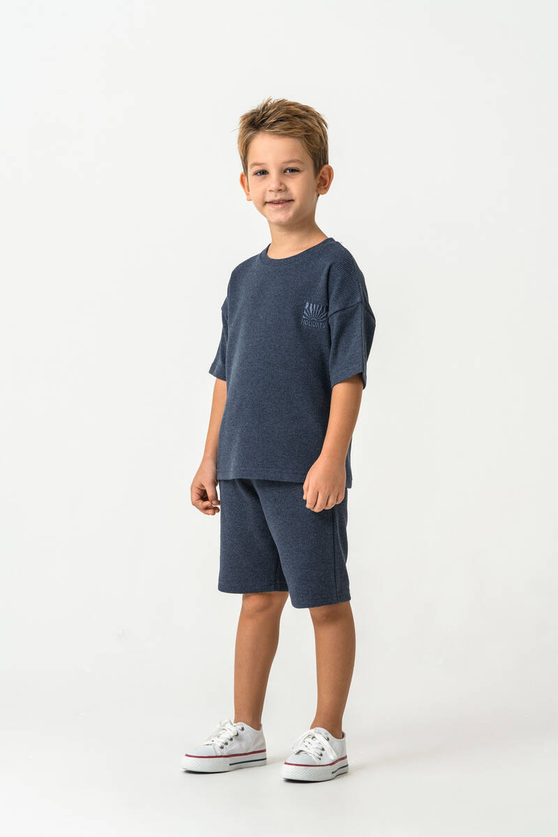 Rolypoly Erkek Çocuk Mavi Bermuda Takım