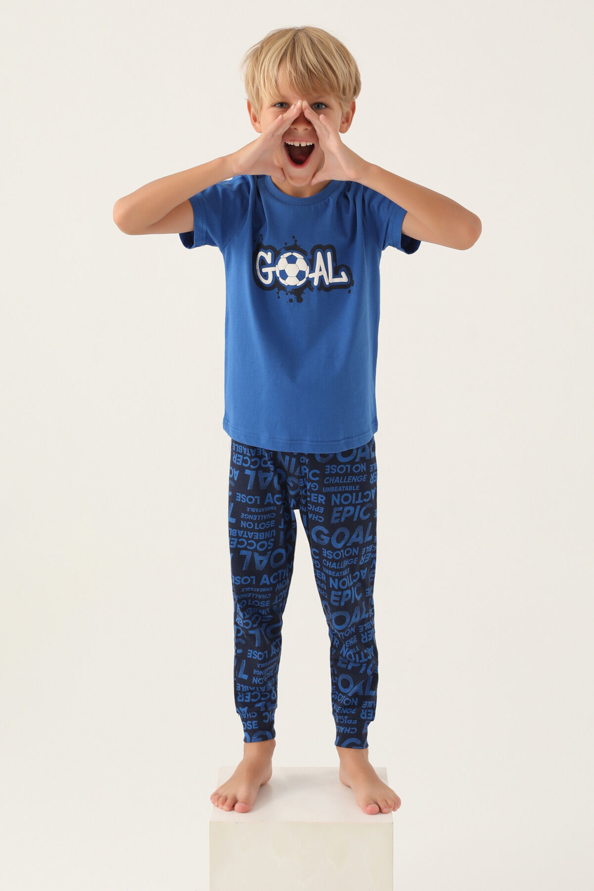 Rolypoly Erkek Çocuk Mavi Pijama Takımı