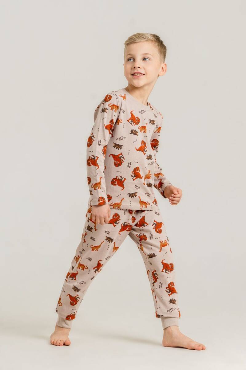Rolypoly Erkek Çocuk %100 Pamuk Nap Is Over Sarı Uzun Kol Pijama Takım RP3887-C-V2 - 1