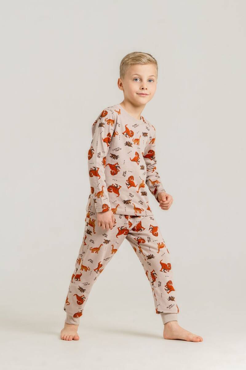 Rolypoly Erkek Çocuk %100 Pamuk Nap Is Over Sarı Uzun Kol Pijama Takım RP3887-C-V2 - 7